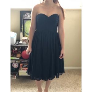 Dark navy Heidi strapless dress from Azazie